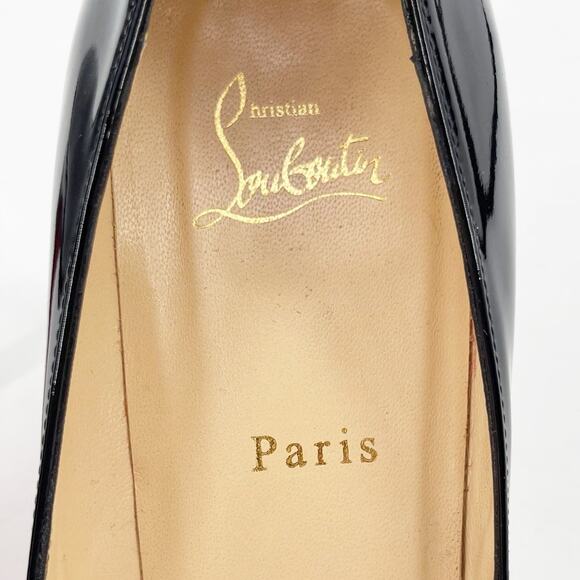Christian Louboutin Pigalle Black Patent Leather Pointed Toe Heels Pumps EU 41 - Picture 11 of 12